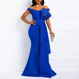 Dresses, Women's Dresses, European And American Banquet-Blue-3