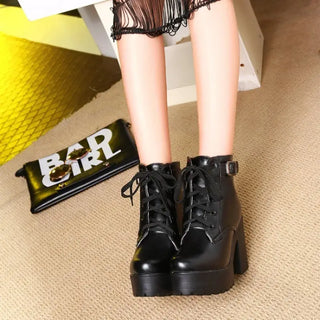 EAVE CAT 3 Color Winter Lace-Up Sexy Women Boots Fashion