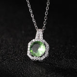 Perfume Bottle Pendant Necklace Women's Full Diamond-3