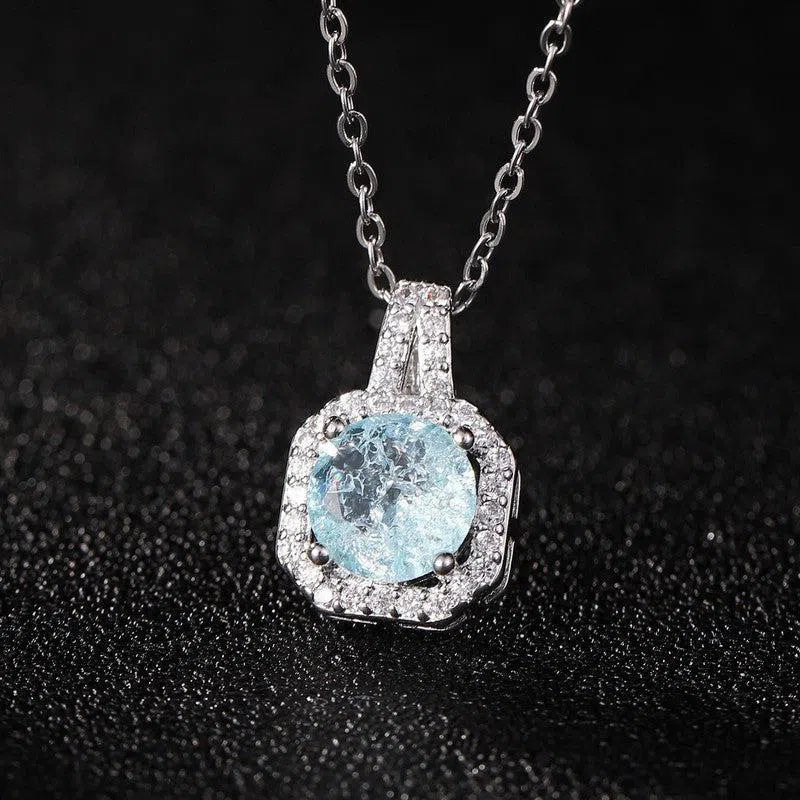 Perfume Bottle Pendant Necklace Women's Full Diamond-9