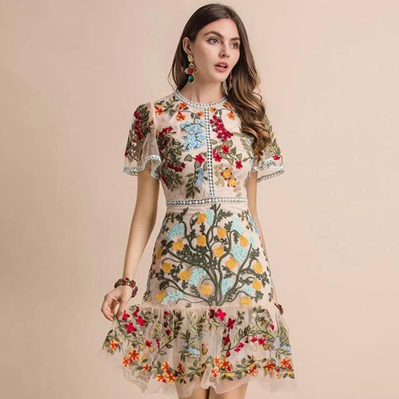 Elegant Embroidered Dresses for Sophisticated Style-MULTI-7