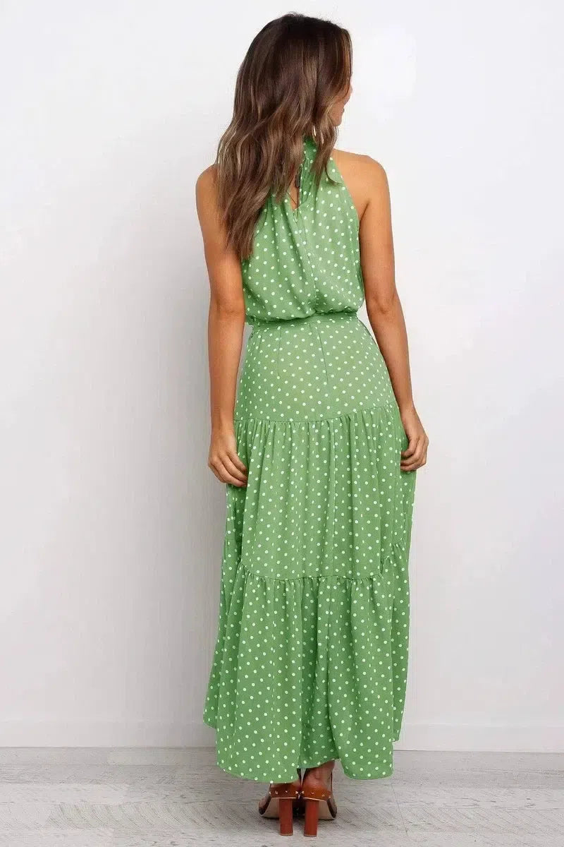 Summer Long Dress Polka Dot Casual-9