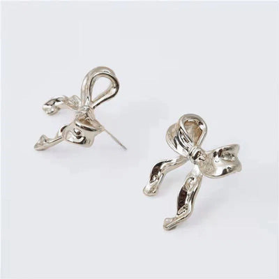 Bow Earrings Simple Style Fashionable And Versatile Earrings-10