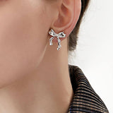 Elegant Gold Bow Earrings for Women-6