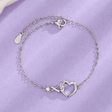 Heart-shape Bracelet Fashion Jewelry Versatile Love Bracelet Gift For Girlfriend Valentine's Day-4