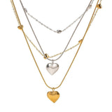 Elegant Heart Pendants in Gold and Silver-2