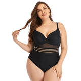 Elegant Plus-Size Swimwear for Chic Summer Style-4105 Black-15