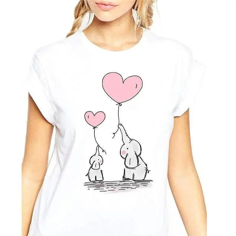 LOVEMI - Elephant balloon print T-shirt