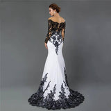 Embroidered Lace Maxi Dress With Fishtail Slim Tail-3