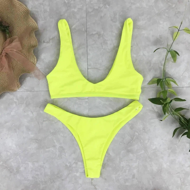 Ensemble bikini fluo-Green-4