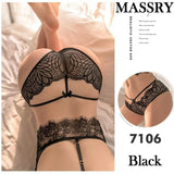 LOVEMI  Erotic lingerie 7106black / One size Lovemi -  Sexy Lingerie Non-open File Lace Panties