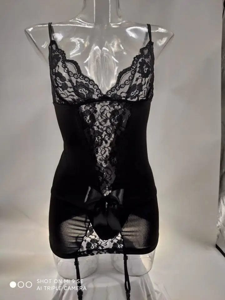 LOVEMI  Erotic lingerie Black / S Lovemi -  Sexy Lingerie European And American Suspender Skirt Plus