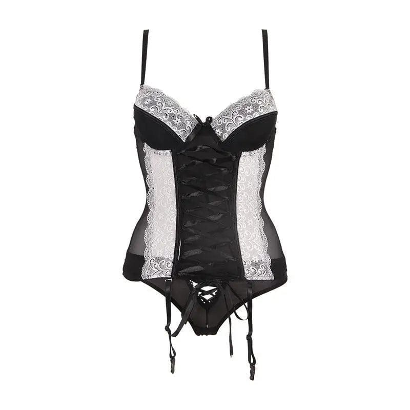 LOVEMI  Erotic lingerie Blackandwhite / One size Lovemi -  Sexy Lingerie Nightclub Sexy File Underwire Gather Uniform