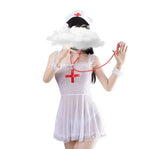 LOVEMI - Erotic Lingerie Nurse Uniform Transparent Mesh Nightdress
