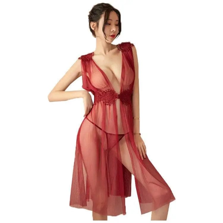 LOVEMI  Erotic lingerie Red / One size Lovemi -  See-Through Sexy Lingerie Sexy Pajamas Passion Suit