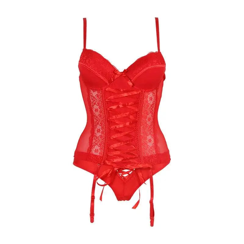 LOVEMI  Erotic lingerie Red / One size Lovemi -  Sexy Lingerie Nightclub Sexy File Underwire Gather Uniform