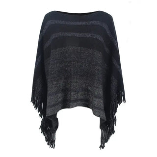 Europe And America Cross Border Off-neck Tassel Shawl For