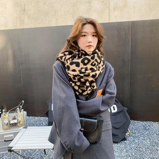 Europe And America Fashion Leopard Scarf Versatile Warm