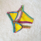 Europe And The United States Sexy Hand Crochet Colorful-Yellow-7