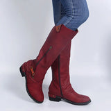 European And American Flat Zipper Women Boots - Bottes