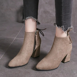 European And American Martin Boots Pointed High Heels Plus