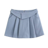 European And American Style College Style High Waist Pleated-3 Picture Color-9