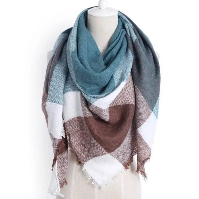 European And American Triangle Cashmere Women's Winter Scarf-11