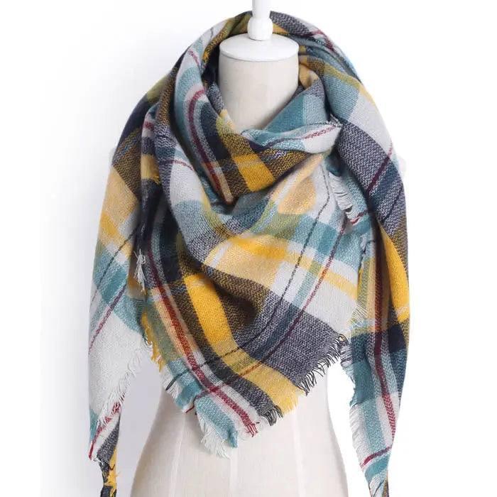 European And American Triangle Cashmere Women's Winter Scarf-TZ1562-19