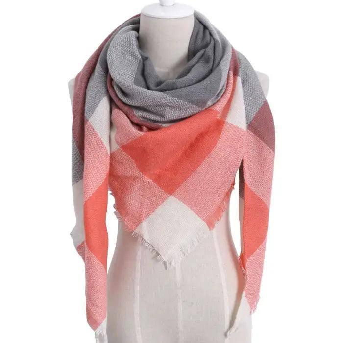 European And American Triangle Cashmere Women's Winter Scarf-8