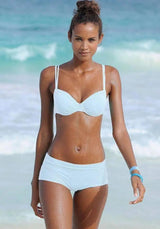 European And Beautiful Split Bikini-White-1