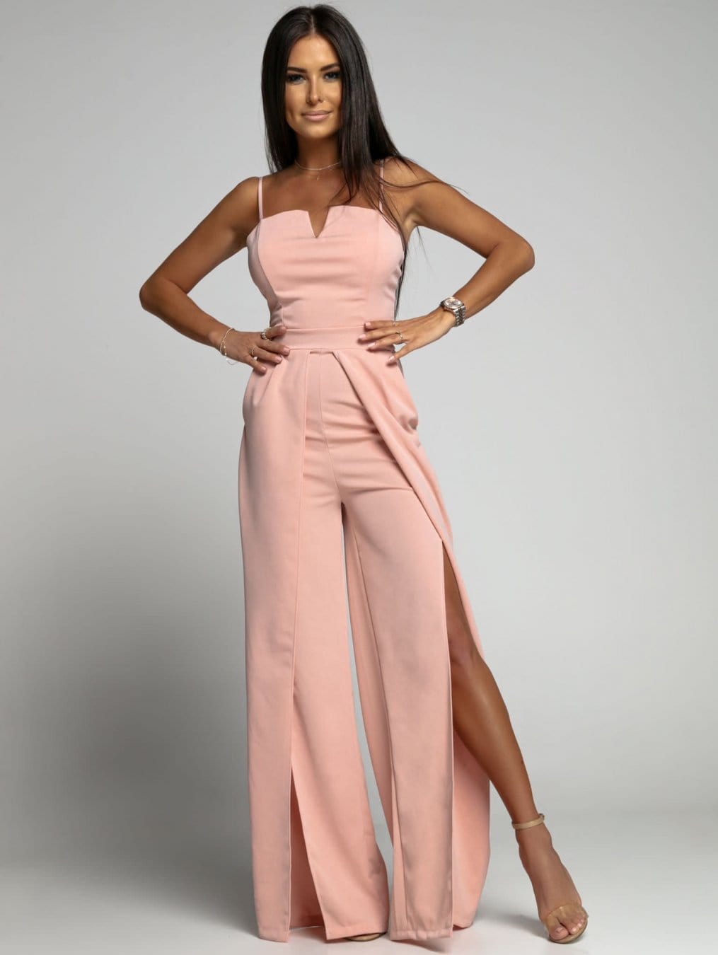 LOVEMI  Evening Dresses S / Pink Lovemi -  Suspender Waist-tight Straight Mop Minimalist Jumpsuit