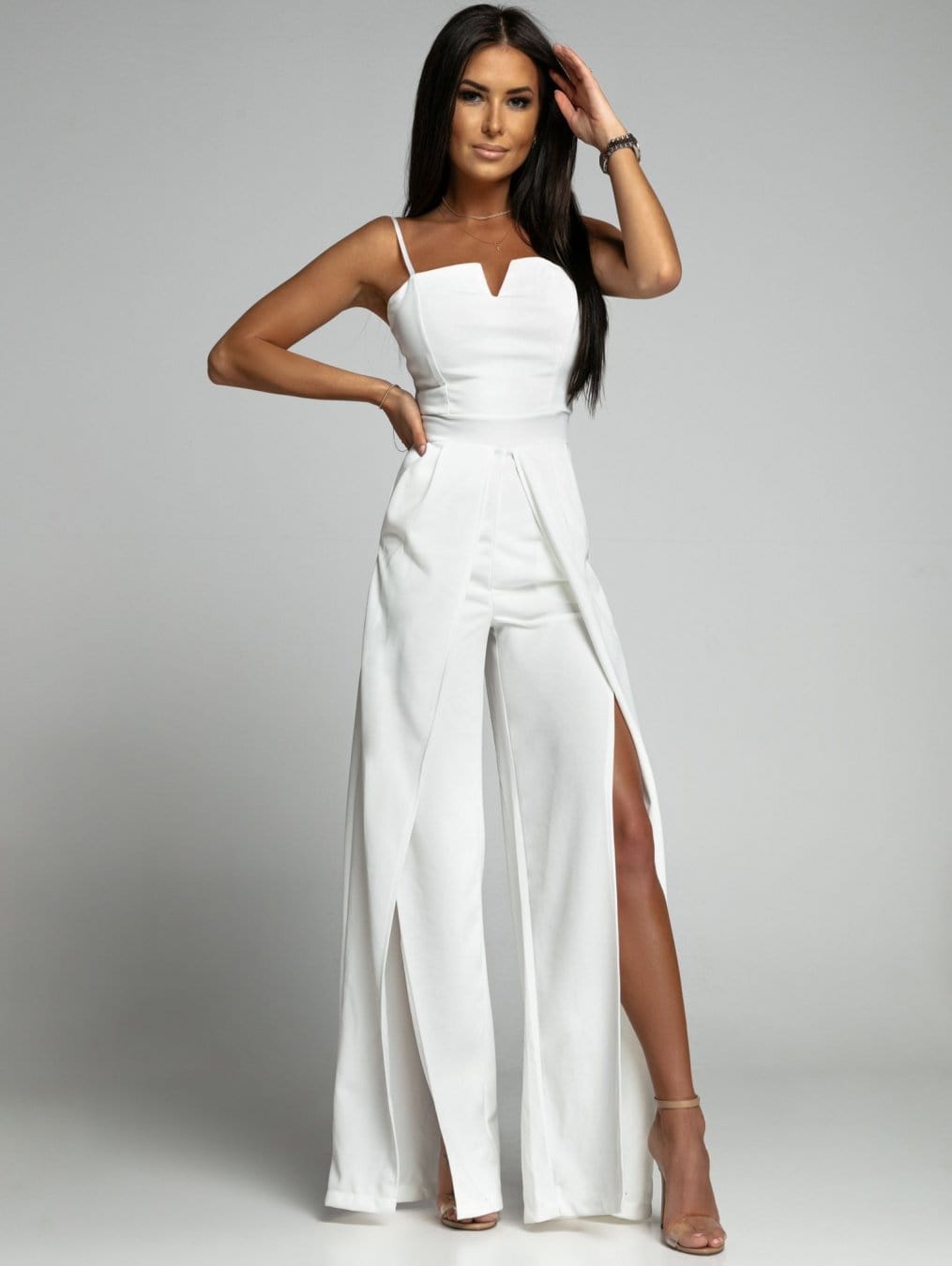 LOVEMI  Evening Dresses S / White Lovemi -  Suspender Waist-tight Straight Mop Minimalist Jumpsuit