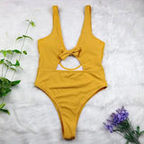 explosions piece solid color hollow sexy swimsuit backless-4