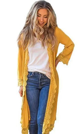 LOVEMI - Explosive Knitted Long Lace Cardigan