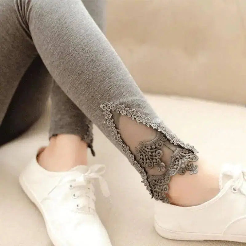 Fashion Ladies Crochet Lace Leggings-1