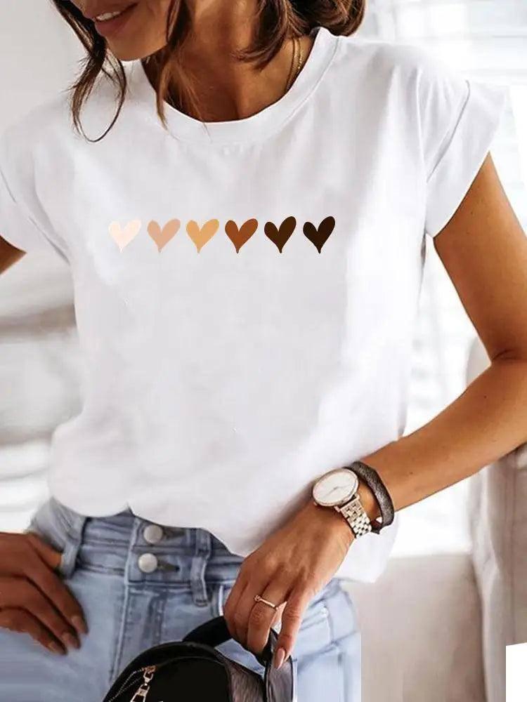 Fashion Love Graphic Shirt-MGQ30424-1