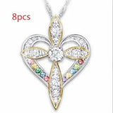 Fashion Love Heart Shaped Cross Pendant-Loveheartshapedcross-8