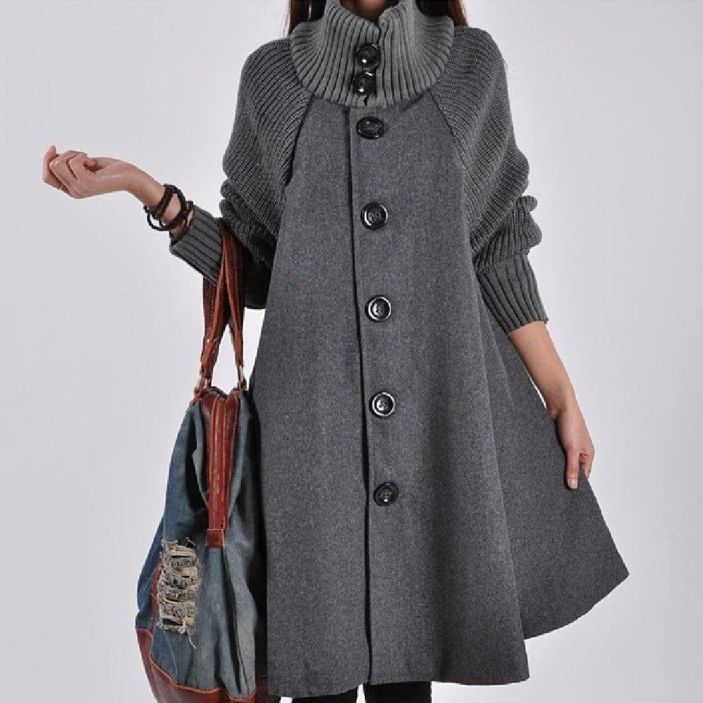 Fashion Mid-length Trench Coat For Women-1