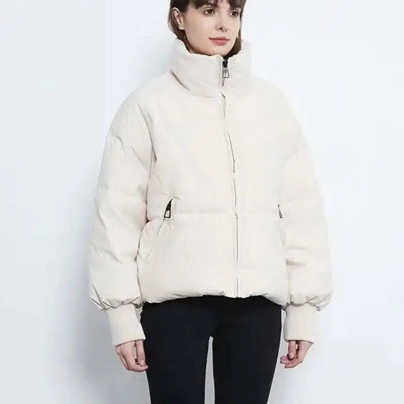 Fashion Temperament Loose Cotton Jacket Jacket For Women-white-4