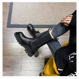 Fashion thick-soled smoke tube boots women-5