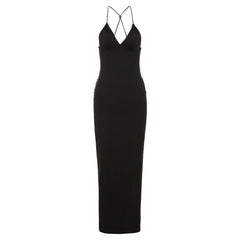 Fashion Women's Fashion Clothing Dress-Black-4
