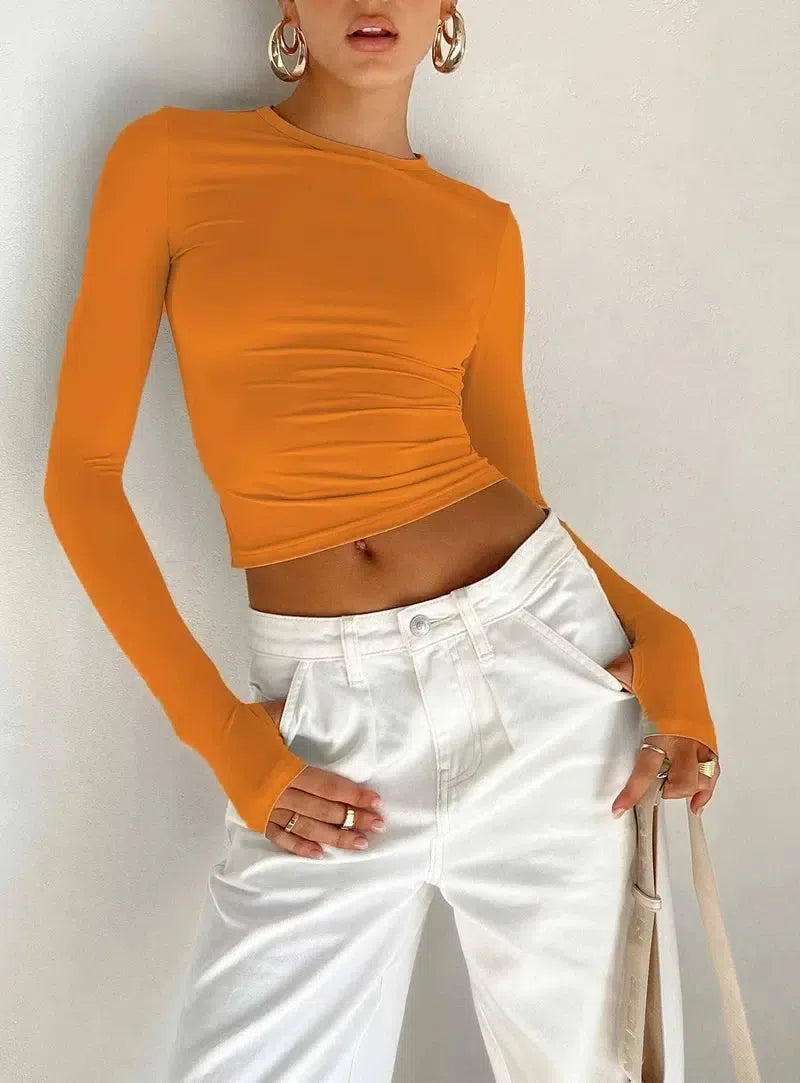 Affordable Women's Streetwear T-Shirt-Orange-7