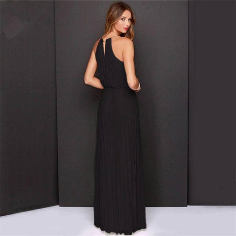 Fashionable sexy dress long skirt-Black-12