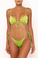 Female lace sexy bikini-Green-7