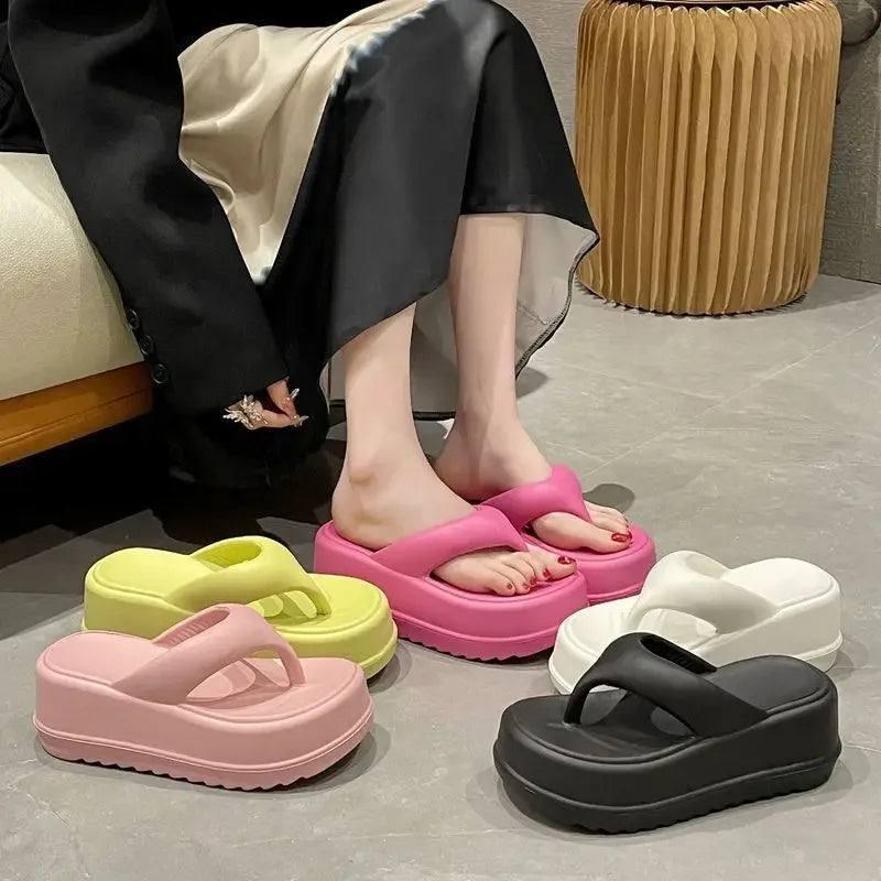 Flip Flops New Split Toe Muffin Platform-6