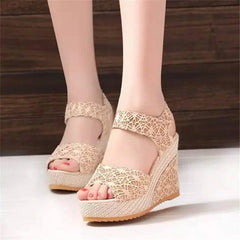 Floral Wedge Sandals: Stylish Summer Footwear-3