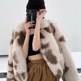 LOVEMI  Fur coat Apricot / S Lovemi -  Fox Like Wool Toka Fur  Women's Warm Coat