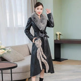 LOVEMI Fur coat Black / 3XL Lovemi -  Mink fox fur grass down jacket