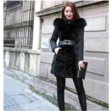 LOVEMI  Fur coat Black / S Lovemi -  Fashionable Women's Luxury Style Winter Warm Leather Collar