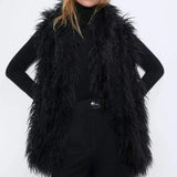 LOVEMI Fur coat Black / S Lovemi -  Faux fur effect vest vest